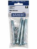 4 slotbouten (wagenbouten) van BÅREBO, maat M8 × 100 mm.