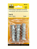 HECO Nordiska TML 8 nylon pluggen voor lichtbeton/gasbeton